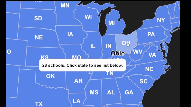 Map Image - College Schools